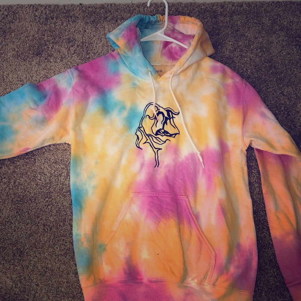 Rose tie-dye sweatshirt